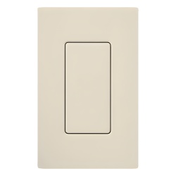 LUTRON ELECTRONICS DV-BI-LA Inserto ciego para placa de pared estilo decorador acabado brillante en color almendra claro cubre una apertura sin usar en placas Lutron Claro