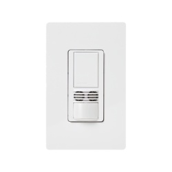 LUTRON ELECTRONICS MS-A102-WH Apagador con sensor de ocupacion Maestro de doble tecnologia (infrarrojo pasivo y ultrasonica) un circuito 6 A sin cable neutro 120-277 V color blanco