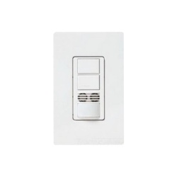 LUTRON ELECTRONICS MS-B202-WH (XCT) Apagador doble con sensor de presencia y PIR ultrasonico ideal para salas de conferencia o entretenimiento.