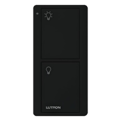 LUTRON ELECTRONICS PJ22BGBLL01 Control remoto inalambrico Pico de 2 botones para encender y apagar luces cortinas o persianas compatible con Caseta Wireless RadioRA 2 y mas color negro