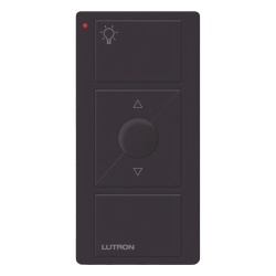LUTRON ELECTRONICS PJ23BRLGBLL01 Control Pico inalambrico de 3 botones con subir y bajar iconos de luz negro brillante para sistemas Caseta Wireless RadioRA 2 HomeWorks QS y Vive