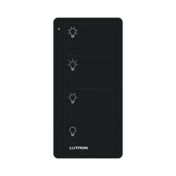 LUTRON ELECTRONICS PJ24BBLL31P Control Pico inalambrico de 4 botones para escenas de iluminacion (3 escenas y apagado) color negro empaque PRO para Caseta Wireless