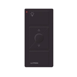 LUTRON ELECTRONICS PJN3BRLGBLL01 Control remoto inalambrico Pico de 3 botones con subir y bajar de intensidad y luz nocturna compatible con Caseta Wireless y RadioRA 2 color negro brillante