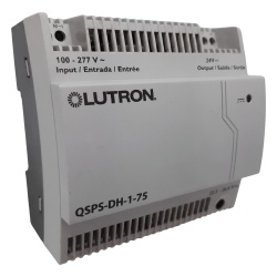 LUTRON ELECTRONICS QSPSDH175 Fuente de alimentacion de 24 V CC y 2.5 A para enlace QS alimenta hasta 75 unidades de consumo (PDU) entrada 100-277 V~ montaje en riel DIN de 35 mm o en superficie