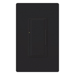 LUTRON ELECTRONICS RRDPROMN Atenuador de pared Maestro PRO LED+ para sistemas RadioRA 2 y RA2 Select 120 V 250 W en LED/CFL o 500 W incandescente fase seleccionable y neutro opcional color Midnight