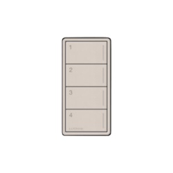 LUTRON ELECTRONICS RRSTW4BTP (RadioRa3) Botonera Sunnata Negro 4 escenas para Radio RA3 programe escenas diferentes en cada boton.