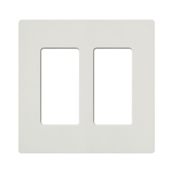 LUTRON ELECTRONICS SC2SW Tapa Color Blanco Satin Snow para interruptor o dimmer Lutron 2 gang limpio y moderno