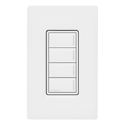 LUTRON RADIORA 3 RRSTHN4BWH Botonera de pared Sunnata con 4 botones de escena retroiluminada blanco para RadioRA 3