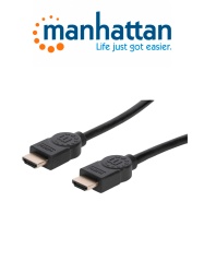 MANHATTAN MAN2760028 MANHATTAN 355353 - Cable HDMI de Alta Velocidad con Canal Ethernet Version Premium / 4K60Hz UHD HEC ARC 3D / ancho de banda de 18 Gbps / HDMI Macho a Macho Blindado /3.0 m (3