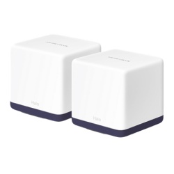 Mercusys H50G2PACK KIT de Sistema Inalambrico H50G Mesh / Doble banda 2.4GHz y 5GHz AC 1900Mbps / 3 Puertos 10/100/1000 Mbps / Control via App / Roaming Continuo