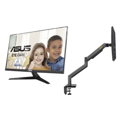 NB-EPCOM G45VY279HEK Kit de Montaje de Escritorio Articulado + Monitor Profesional Ultra Delgado 27? Full HD