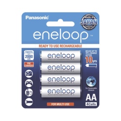 PANASONIC BK3MCCE/4BT Bateria Recargable AA 1.2V ENELOOP / Ni-HM / Paquete de 4 Baterias