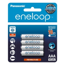 PANASONIC BK4MCCE4BT6 Bateria Recargable AAA 1.2V ENELOOP / Ni-HM / Paquete de 4 Baterias