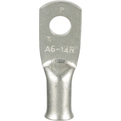 PANDUIT A6-14R-C Terminal de Anillo No Aislada Tubular Calibre 6 AWG Perno 1/4", Bolsa c/100 pzas.