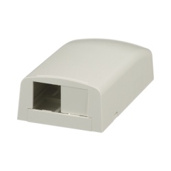 PANDUIT CBX2IW-AY Caja de Montaje en Superficie Para 2 Modulos Mini-Com Color Blanco Mate