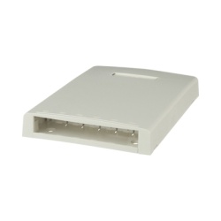 PANDUIT CBXF6IW-AY Caja de Montaje en Superficie con Accesorio para Resguardo de Fibra Optica para 6 Modulos Mini-Com Color Blanco Mate