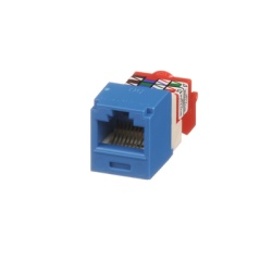 PANDUIT CJ5E88TBU Conector Jack RJ45 Estilo T Mini-Com Categoria 5e de 8 posiciones y 8 cables Color Azul