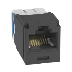 PANDUIT CJ6X88TGBL Conector Jack RJ45 Estilo TG Mini-Com Categoria 6A de 8 Posiciones y 8 Cables Color Negro