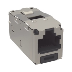 PANDUIT CJS688TGY Conector Jack RJ45 Blindado Estilo TG Mini-Com Categoria 6 de 8 Posiciones y 8 Cables Color Negro