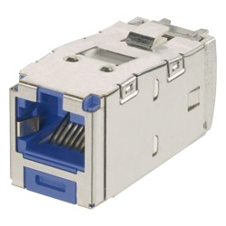 PANDUIT CJSK6X88TGBU Conector Jack RJ45 Blindado Llaveado Azul Estilo TG Mini-Com Categoria 6A de 8 Posiciones y 8 Cables Color Azul