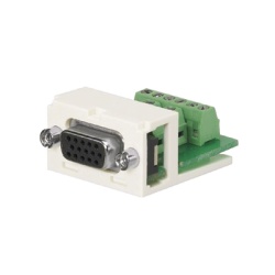 PANDUIT CMD15HDIWY Conector Sub-D de 15 Pines Tipo Atornillable Uso en 2 Puertos Mini-Com Color Blanco Mate