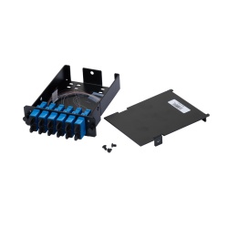 PANDUIT FCS9N-12-03P Placa Acopladora de Fibra Optica FAP Con 12 Pigtails y 6 Conectores SC Duplex (12 Fibras) Para Fibra Monomodo OS1/OS2 Color Azul