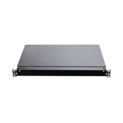 PANDUIT FMT1 Panel de Distribucion de Fibra Optica Acepta 4 Casetes QuickNet o Placas FAP/FMP con Panel CFAPPBL1 (No Incluido) Bandeja Fija Hasta 96 Fibras Color Negro 1UR