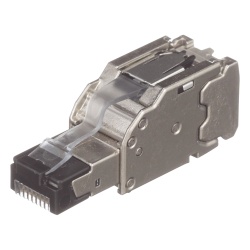 PANDUIT FPS6X88MTG-X Plug RJ45 Blindado Instalacion Recta Terminacion en Campo Certificable Compatible con Cat5e Cat6 y Cat6A Color Plata Paquete de 10 Piezas