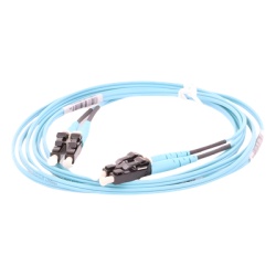 PANDUIT FX2ERLNLNSNM002 Jumper de Fibra Optica Multimodo 50/125 OM3 LC-LC Duplex OFNR (Riser) Color Aqua 2 Metros (6.56 Pies) - Img 3