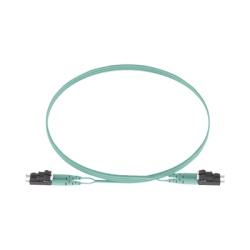 PANDUIT FX2ERLNLNSNM005 Jumper de Fibra Optica Multimodo 50/125 OM3 LC-LC Duplex OFNR (Riser) Color Aqua 5 Metros (16.40 Pies)