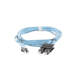 PANDUIT FX2ERLNSNSNM003 Jumper de Fibra Optica Multimodo 50/125 OM3 LC-SC Duplex OFNR (Riser) Color Aqua 3 Metros (9.84 Pies)