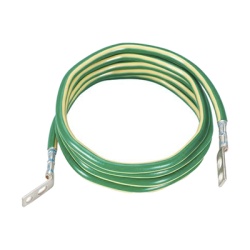 PANDUIT GJ6144UH Jumper para Aterrizar Equipos 6 AWG con Terminal Doblada a 45 Grados Para Conexion a Tierra y Terminal Recta Para Equipos 3.6 m de Largo