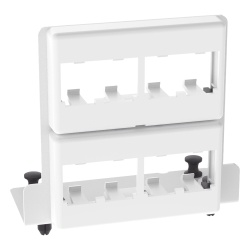 PANDUIT MS8PPB Patch Panel de 8 Puertos Mini-Com Para Uso con Gabinetes Multiproposito de Instalacion a Presion Color Blanco