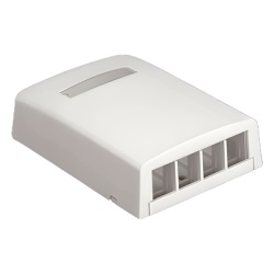 PANDUIT NK4BXWH-AY Caja de Montaje en Superficie Para 4 Modulos Keystone Color Blanco