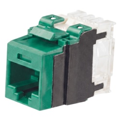 PANDUIT NK6X88MGR Conector Jack Estilo 110 (de Impacto) Tipo Keystone Categoria 6A de 8 Posiciones y 8 Cables Color Verde