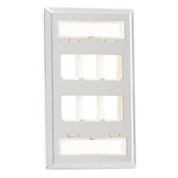 PANDUIT NKF6S Placa de Pared Vertical Salida Para 6 Puertos Keystone Con Espacios Para Etiquetas de Acero Inoxidable