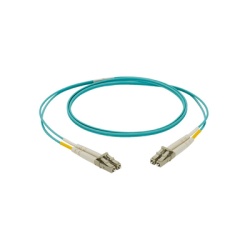 PANDUIT NKFPX2ELLLSM003 Jumper de Fibra Optica Multimodo 50/125 OM3 LC-LC Duplex LSZH Color Aqua 3 Metros (9.84 Pies)