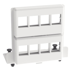 PANDUIT NKMS8PPB Patch Panel de 8 Puertos Keystone Para Uso con Gabinetes Multiproposito de Instalacion a Presion Color Blanco