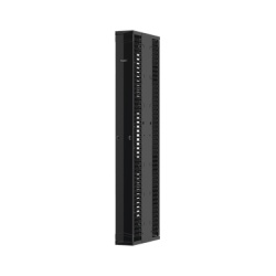 PANDUIT PE2VD12 Organizador Vertical PatchRunner? Mejorado Doble (Frontal y Posterior) Para Rack Abierto de 45 Unidades 12in de Ancho Color Negro