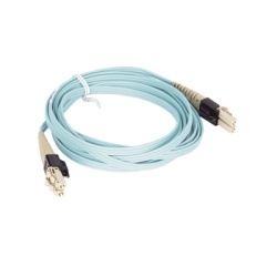 PANDUIT PVFZL10-10M3Y Jumper PViQ de Fibra Optica Multimodo 50/125 OM4 LC-LC Duplex LSZH Color Aqua 3 Metros