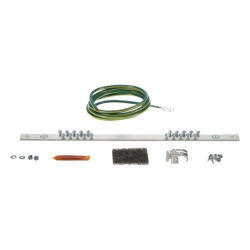 PANDUIT RGRKCBNJY Kit de Puesta a Tierra con Jumper 6 AWG RGREJ696Y y Barra de Conexiones de 20 Orificios RGRB19U para Rack de 19in