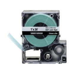 PANDUIT S000X100VAM Casete de Etiquetas Autolaminadas de Cinta Continua de 24 (1 Pulgada) mm de Ancho 8 Metros (26.25 Pies) de Largo Para Cables de 2.5 a 5.1 mm (0.1 a 0.2 Pulgadas) de Diametro Color
