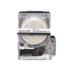 PANDUIT S100X125VAM Casete de 200 Etiquetas Autolaminadas de 25.4 x 38.1 mm (1 x 1.5 Pulgadas) para Cables de 3.1 a 7 mm (0.12 a 0.28 Pulgadas) de Diametro Area de Impresion Color Blanco