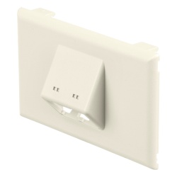 PANDUIT T70FH2IW Placa de Pared Horizontal T70 Salida Para 2 Puertos Mini-Com Con Espacios Para Etiquetas Color Blanco Mate