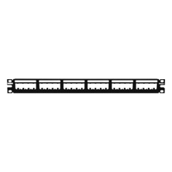 PANDUIT UICMPP24BLY Panel de Parcheo Modular Mini-Com (Sin Conectores) Ultimate IDÃ† Plano Sin Blindaje Con Etiqueta y Cubierta de 24 Puertos 1UR