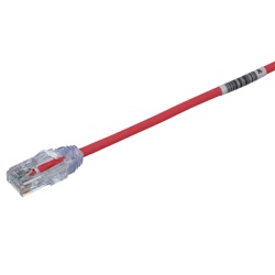PANDUIT UTP28SP8INRD Cable de Parcheo TX6 UTP Cat6 Diametro Reducido (28AWG) Color Rojo 20.2 cm (8 Pulgadas)