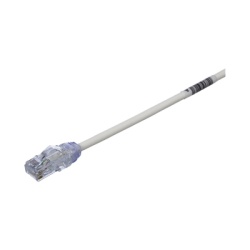PANDUIT UTP28X1 Cable de Parcheo UTP Cat6A CM/LSZH Diametro Reducido (28AWG) Color Blanco Mate 0.3 Metros (1 Pie)