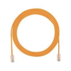 PANDUIT UTP28X7OR Cable de Parcheo UTP Cat6A CM/LSZH Diametro Reducido (28AWG) Color Naranja 2.13 Metros (7 Pies)