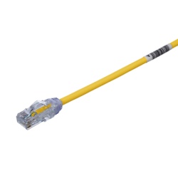 PANDUIT UTP28X8INYL Cable de Parcheo UTP Cat6A Diametro Reducido (28 AWG) CM/LSZH Color Amarillo 20.3 cm (8 Pulgadas)