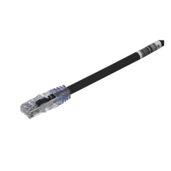 PANDUIT UTP6AX1BL Cable de Parcheo UTP Cat6A 24 AWG CM Color Negro 0.3 Metros (1 Pie)
